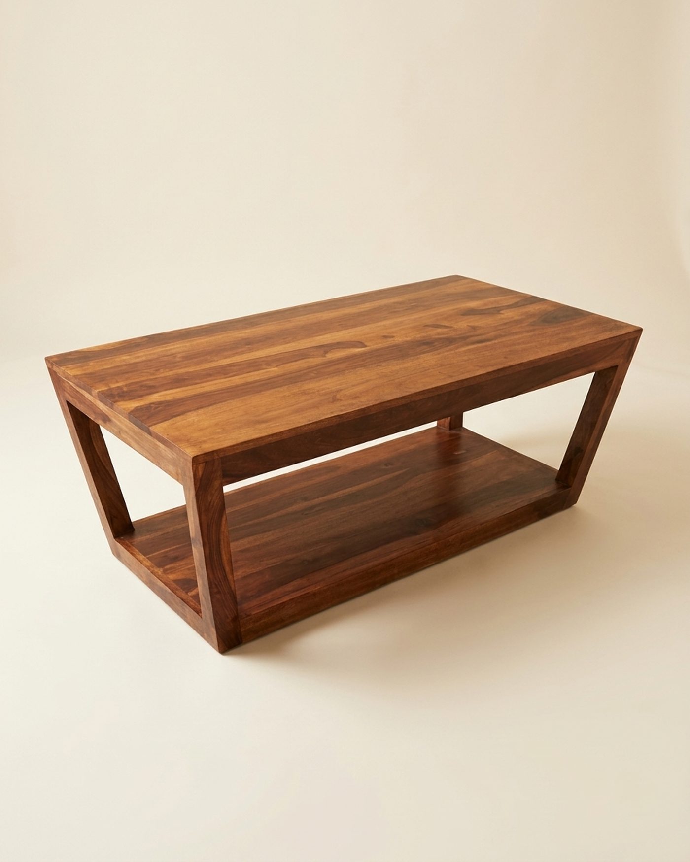 Shelf sheesham coffee table, view 2