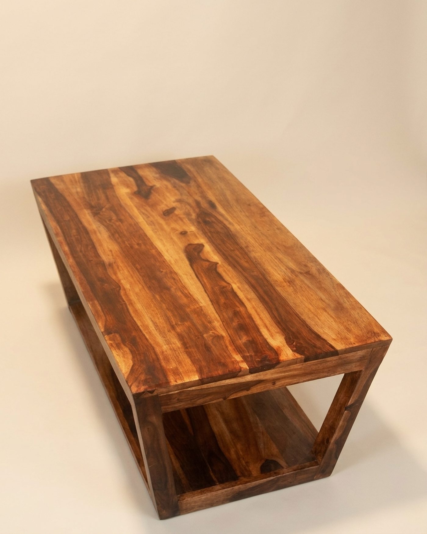 Shelf sheesham coffee table, view 3