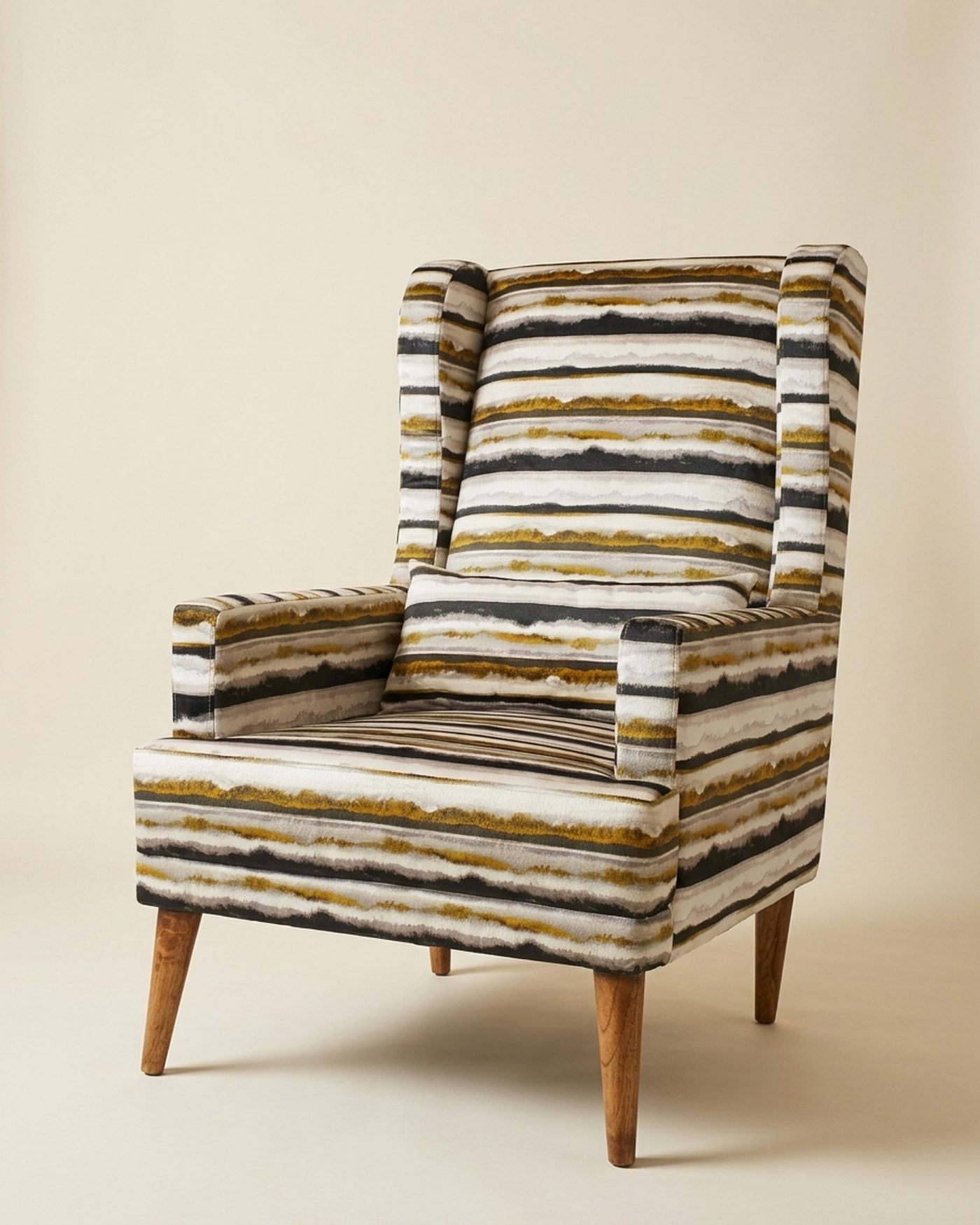 Stripe striped wingback, studio photo
