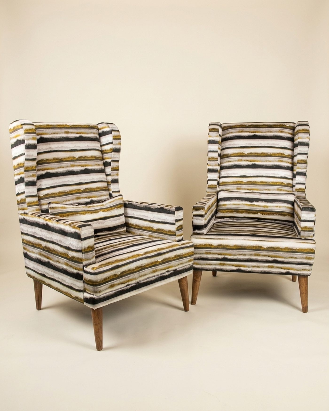 Stripe striped wingback, view 2