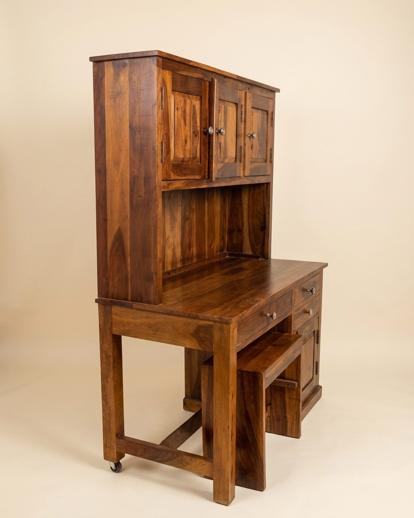Study desk and bookcase, view 3