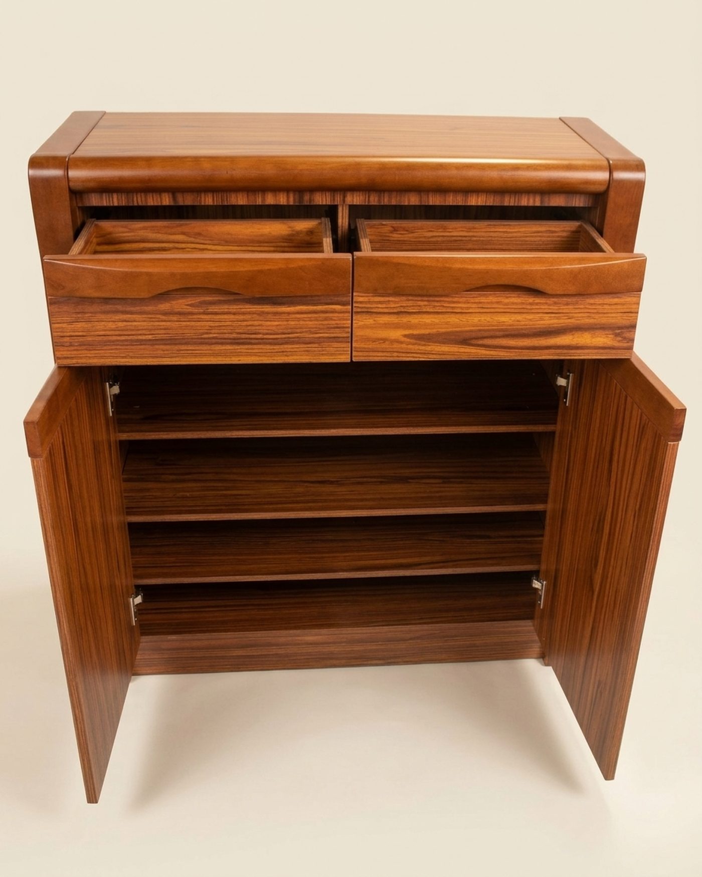 Walnut shoe cabinet, view 3