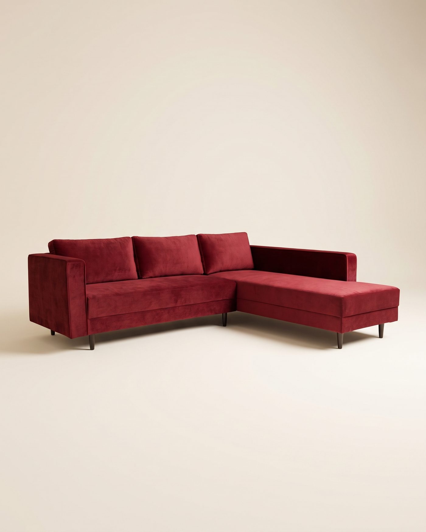 Rouge l-shaped sofa, view 2