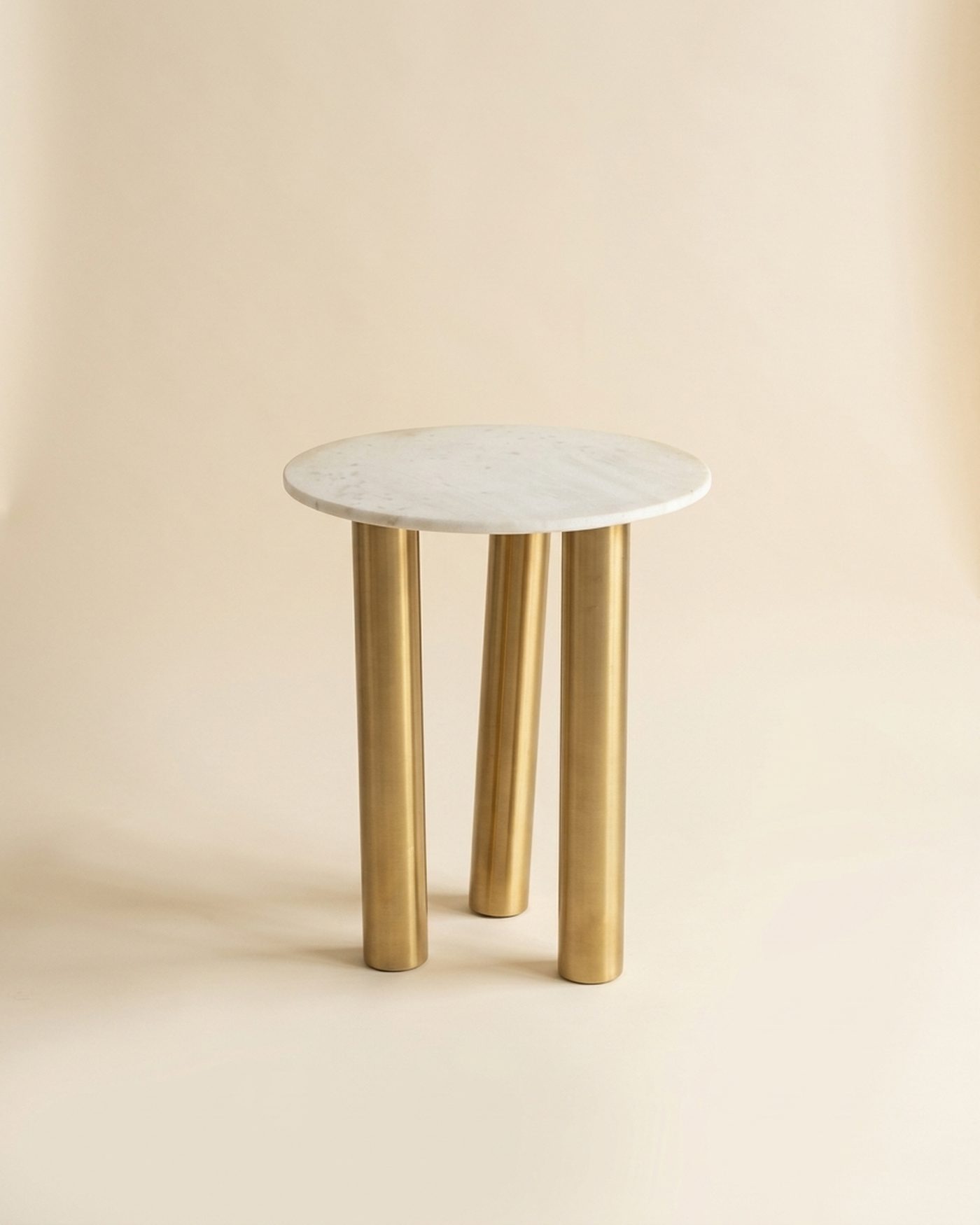 Aurum marble side table, studio photo