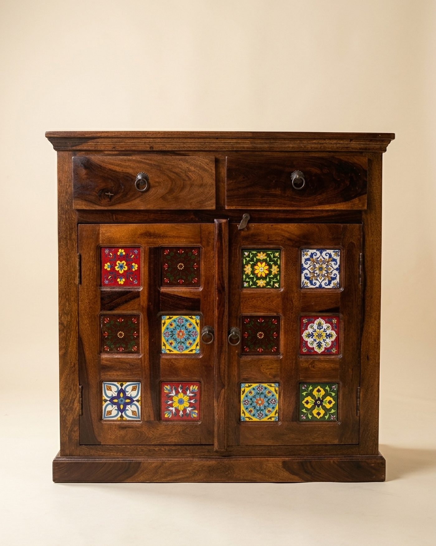 Azulejo tile cabinet, studio photo