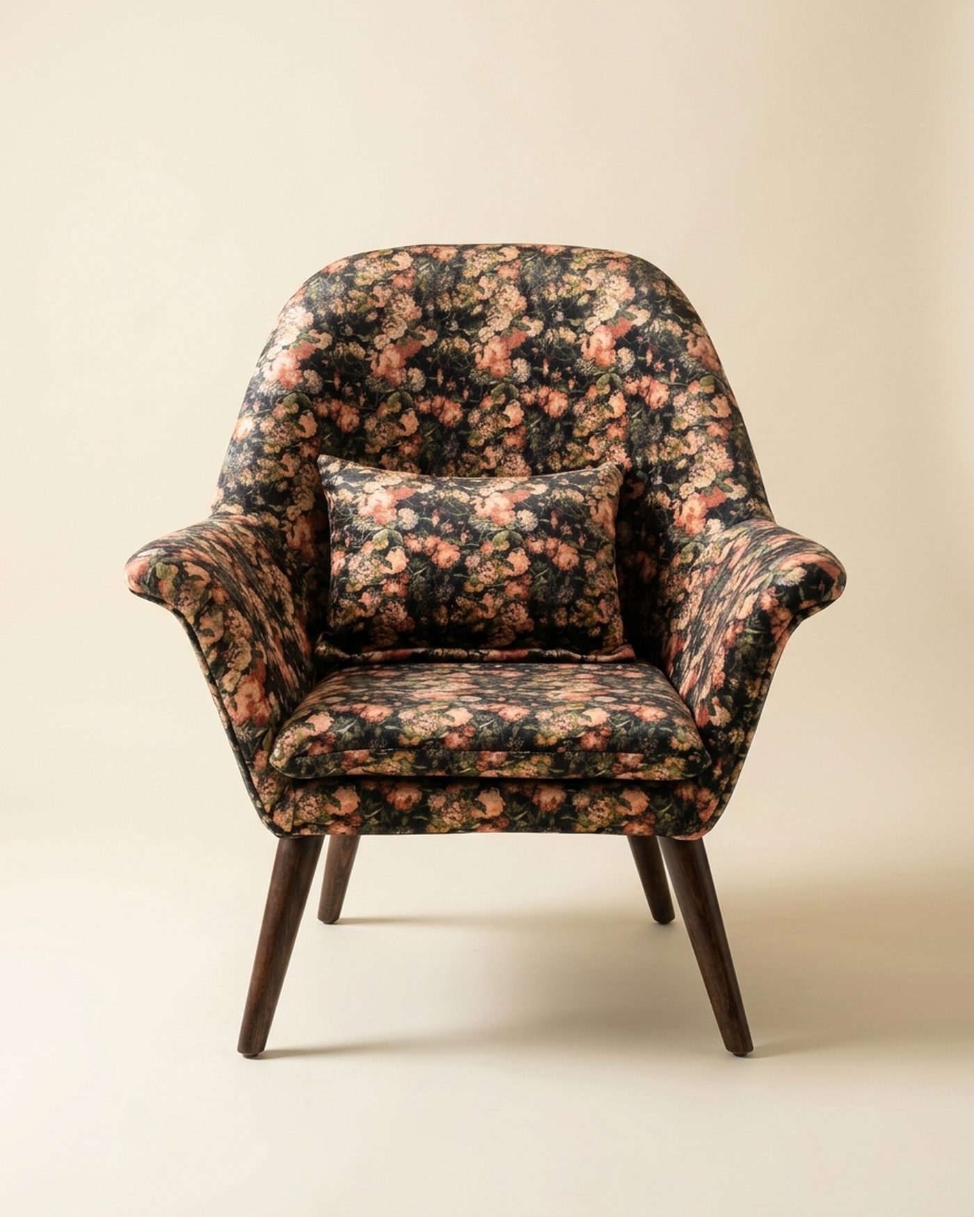 Bloom floral tub chair, studio photo