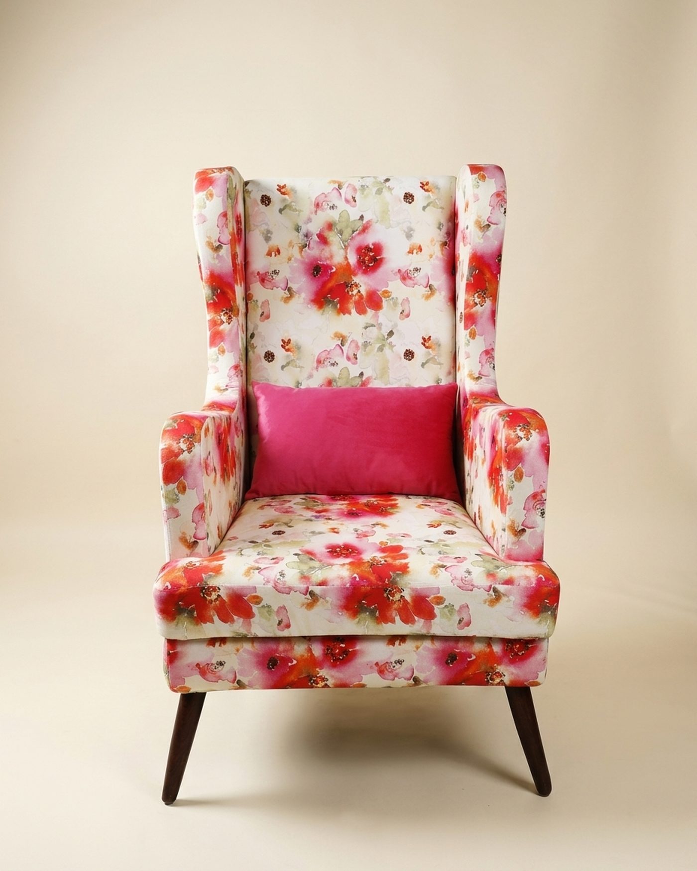 Blossom floral wingback, studio photo
