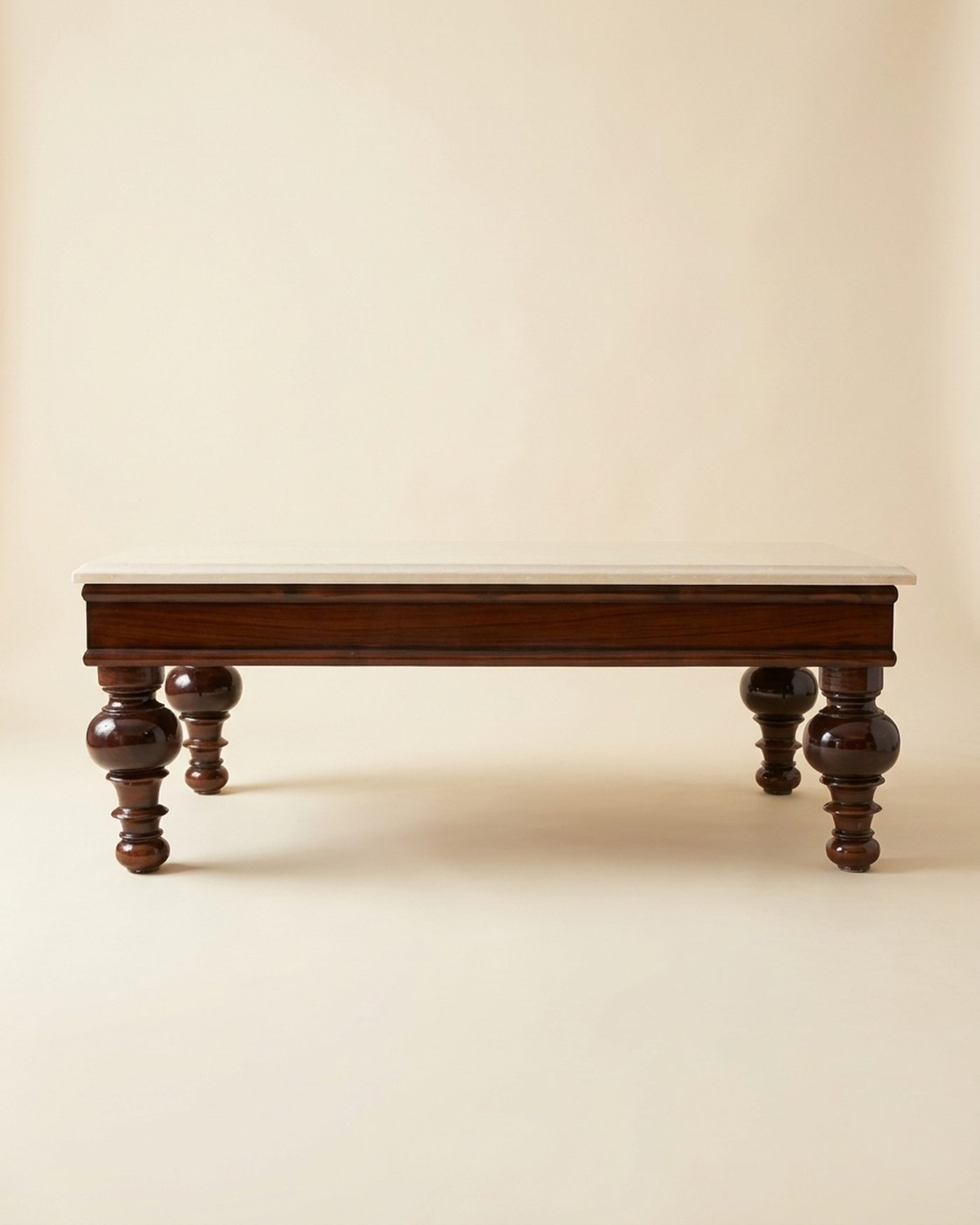 Bobbin turned-leg coffee table, studio photo