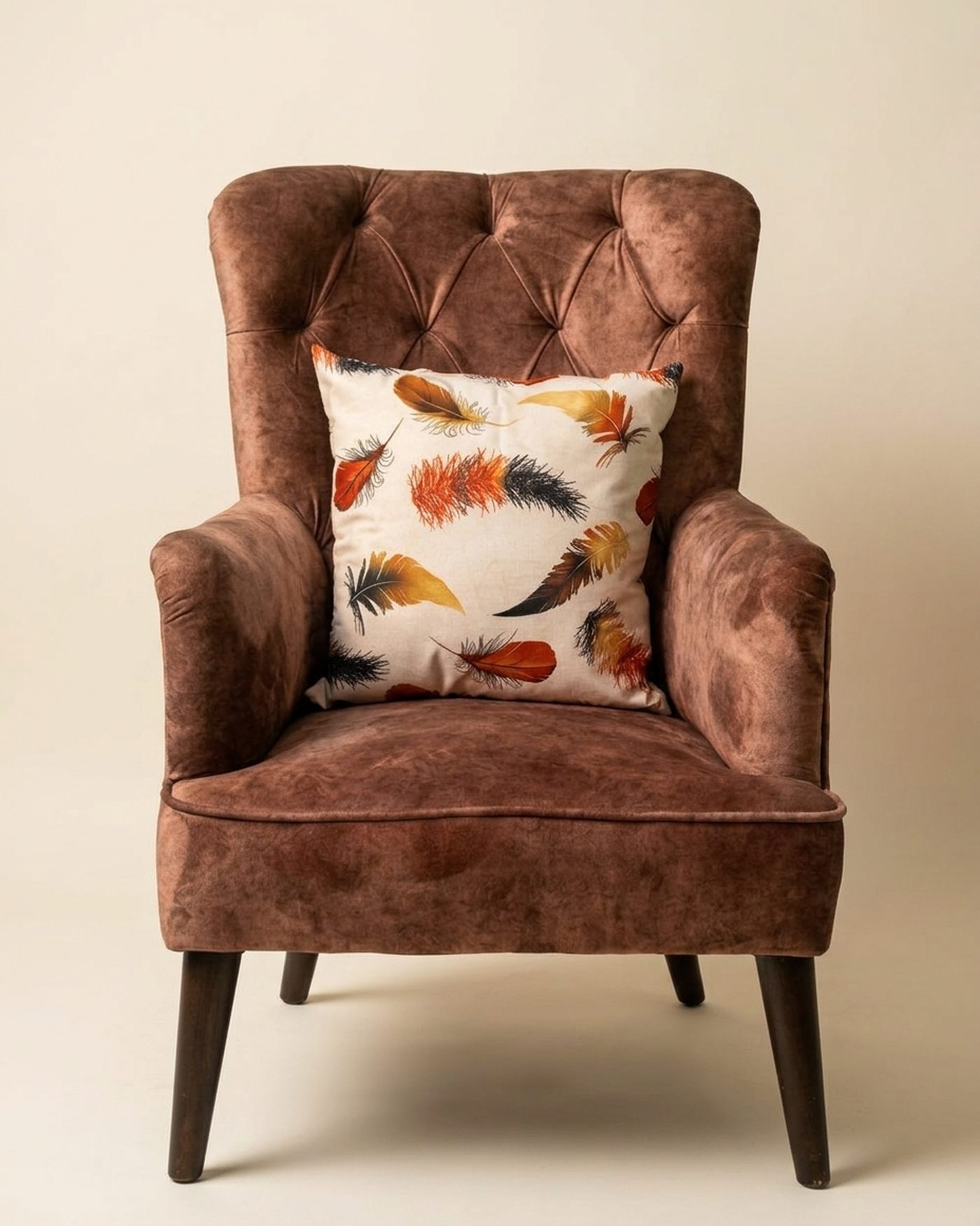 Cinder wingback chair, studio photo