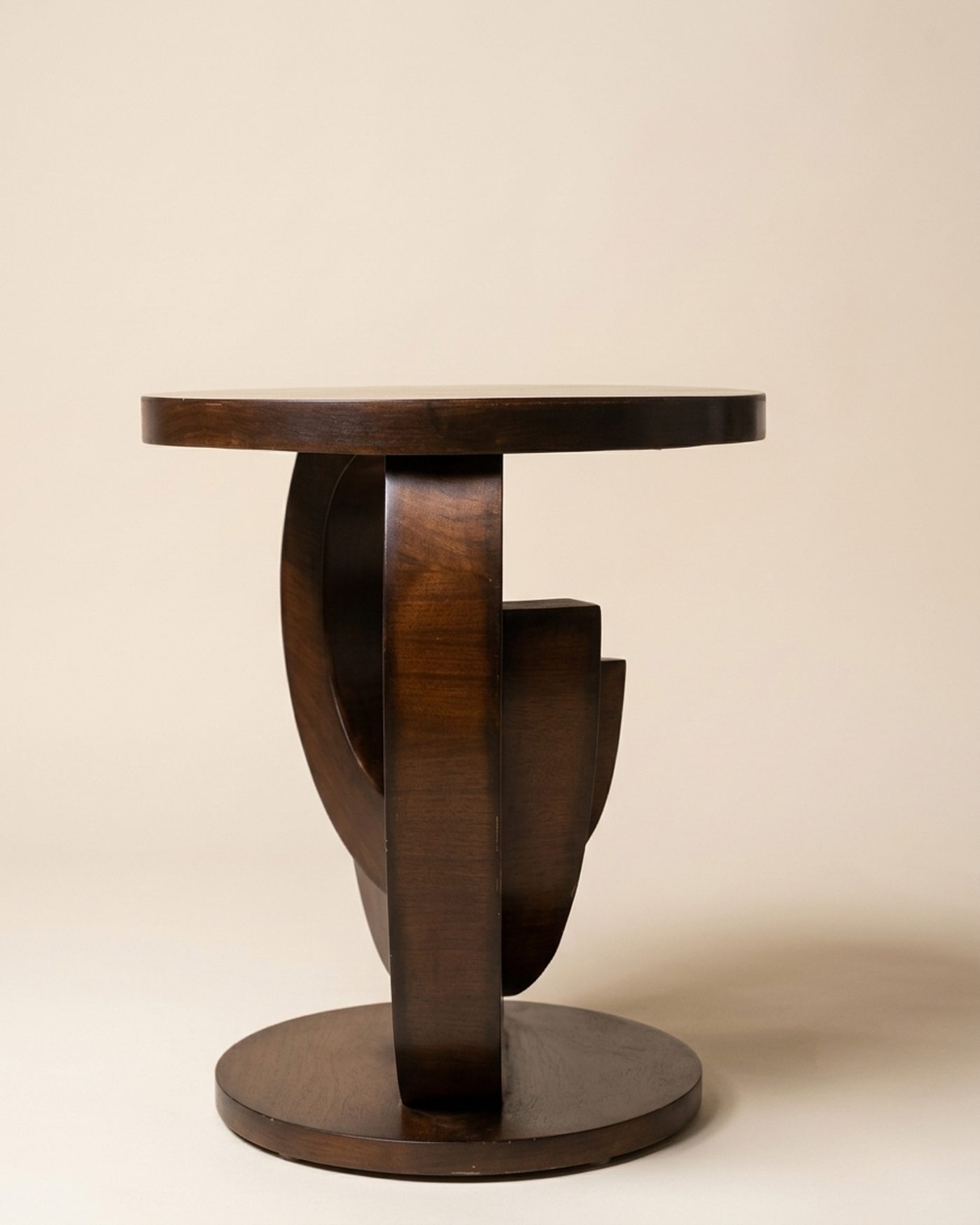 Crescent sculpted side table, view 2