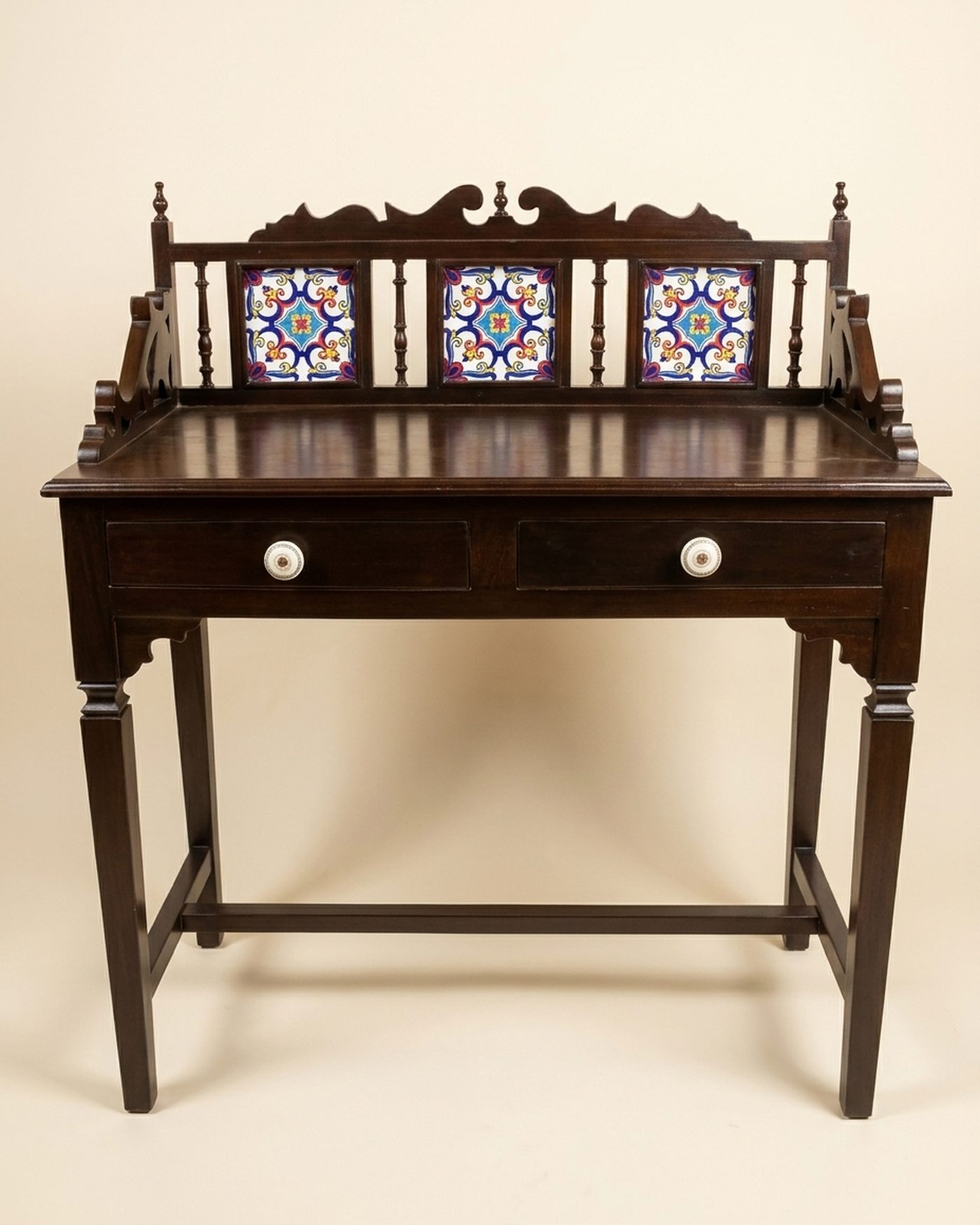 Darbar tile-crest writing desk, view 2