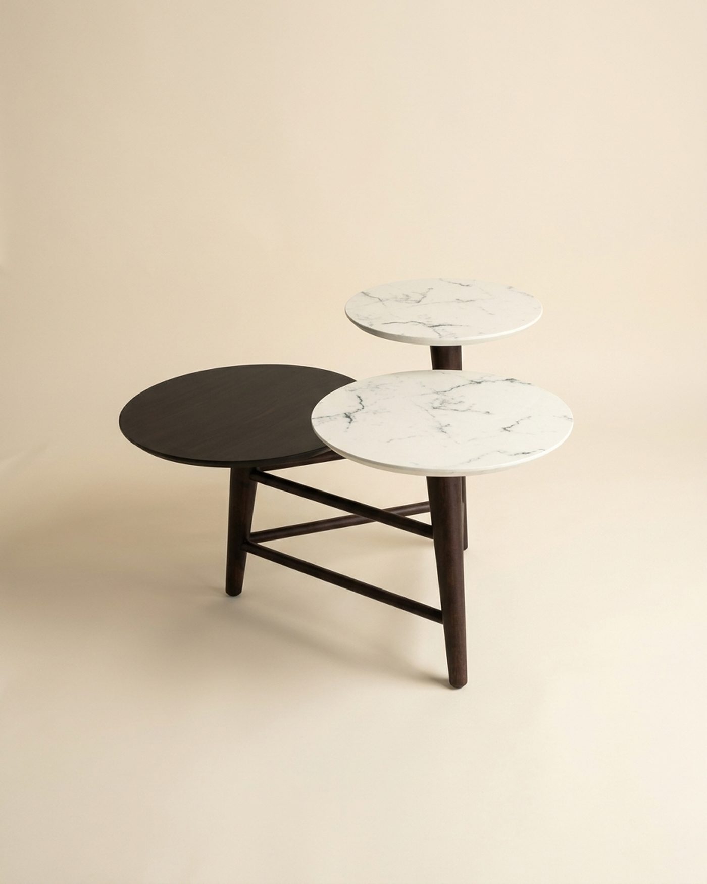 Duo nesting tables, studio photo