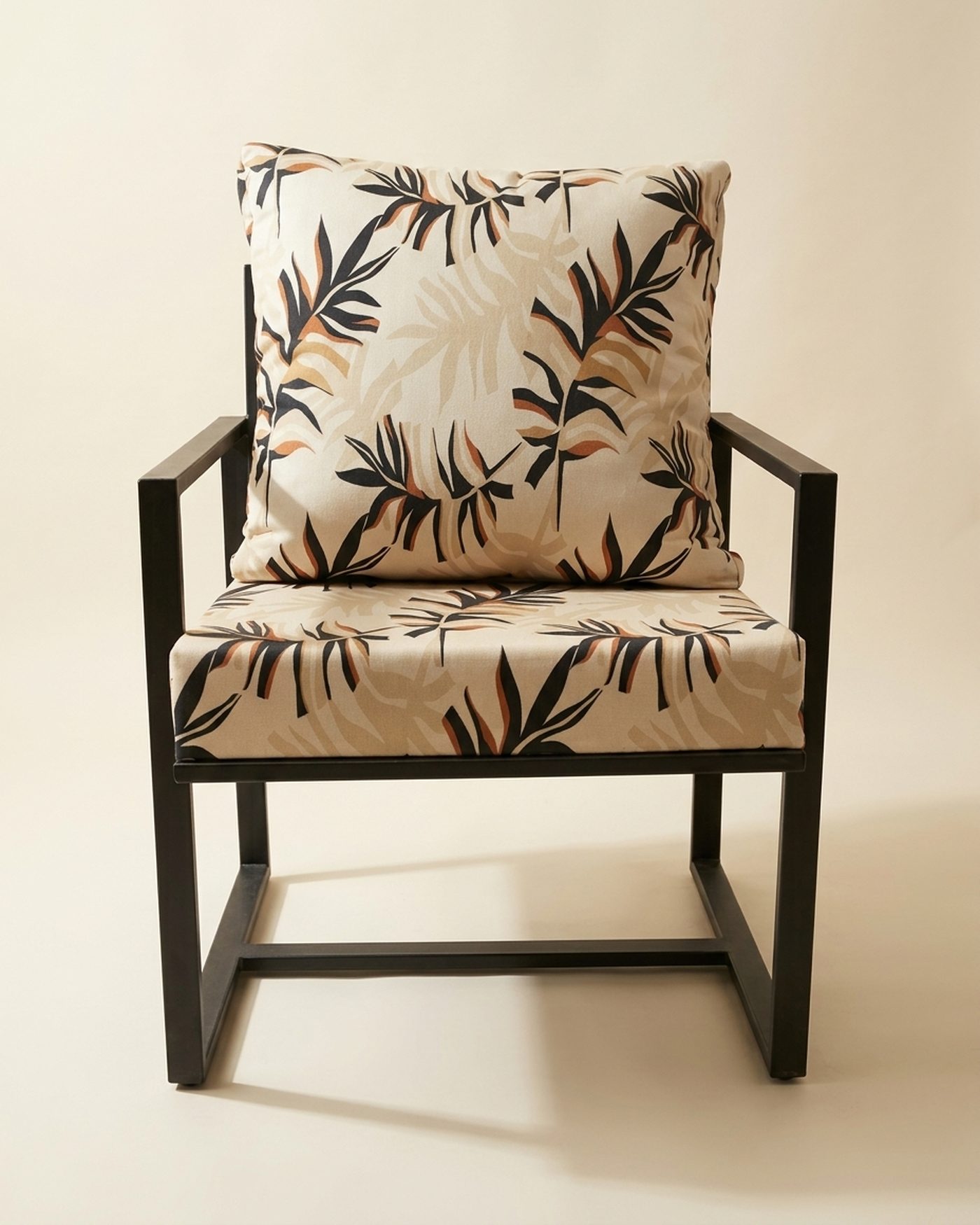 Fern printed armchair, studio photo