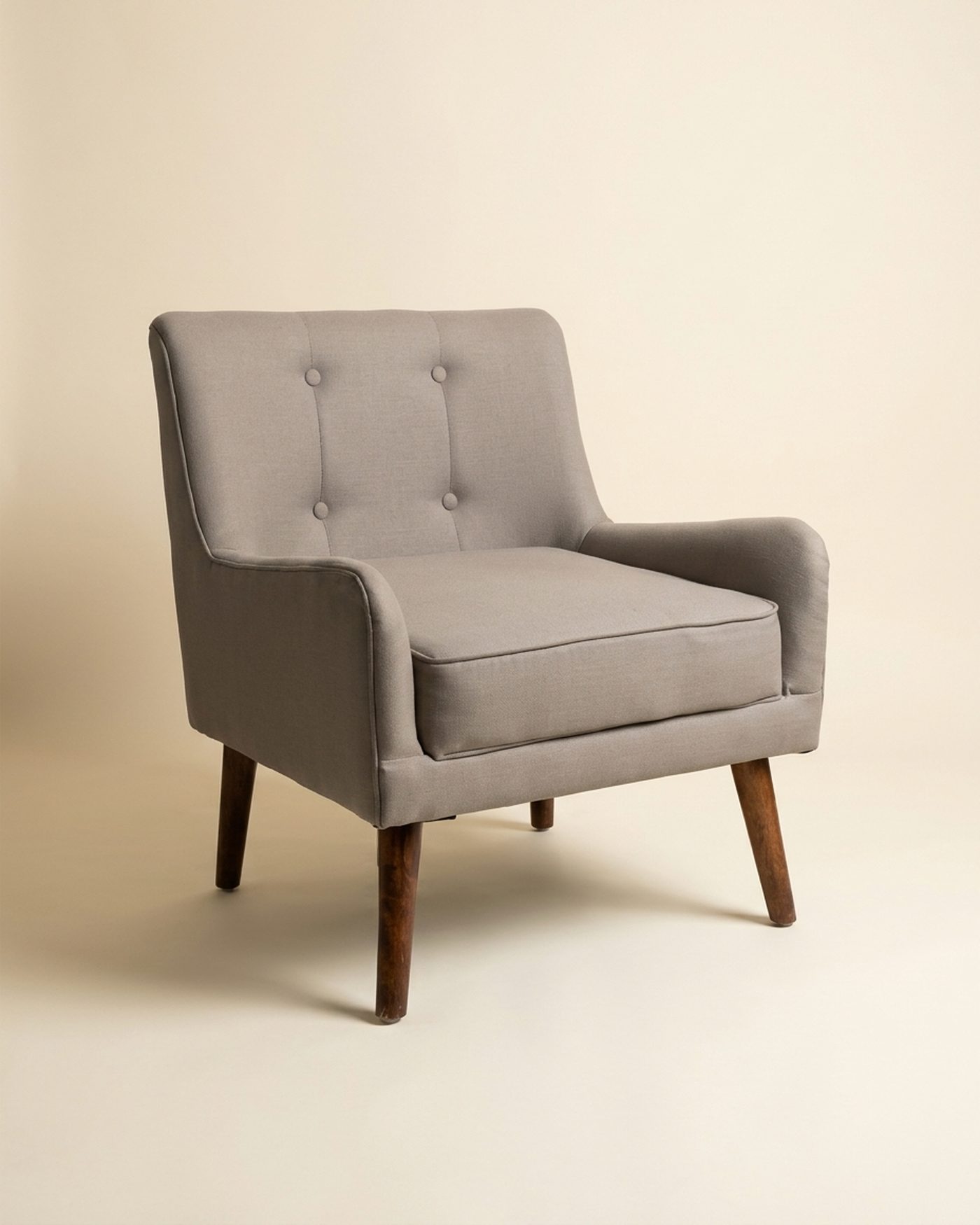 Flint button-back armchair, view 3