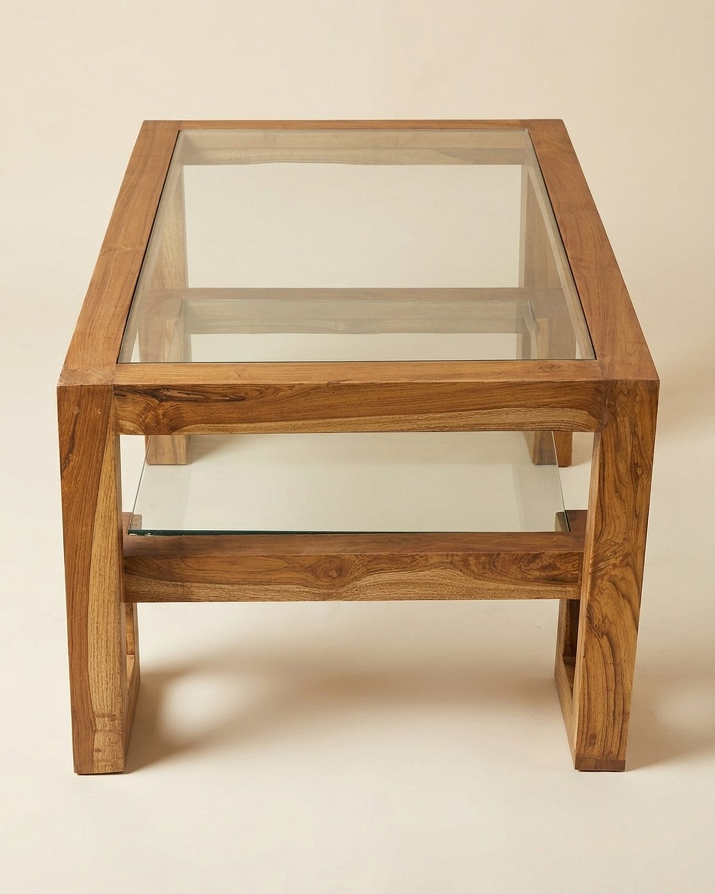 Fret glass coffee table, view 2