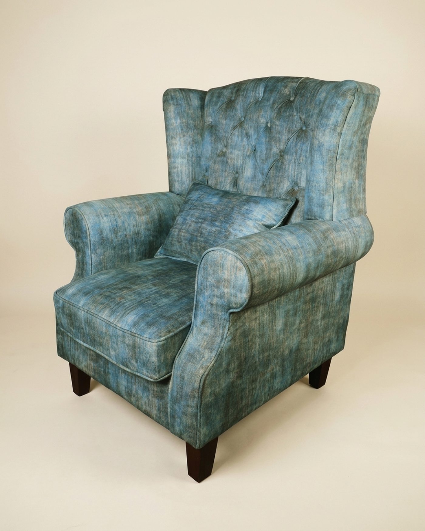 Glacier tufted wingback, view 3