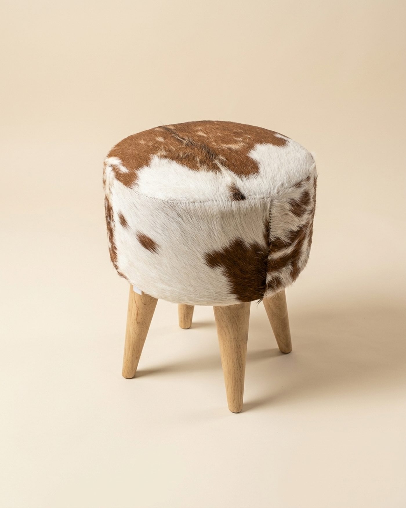 Hide cowhide stool, view 2