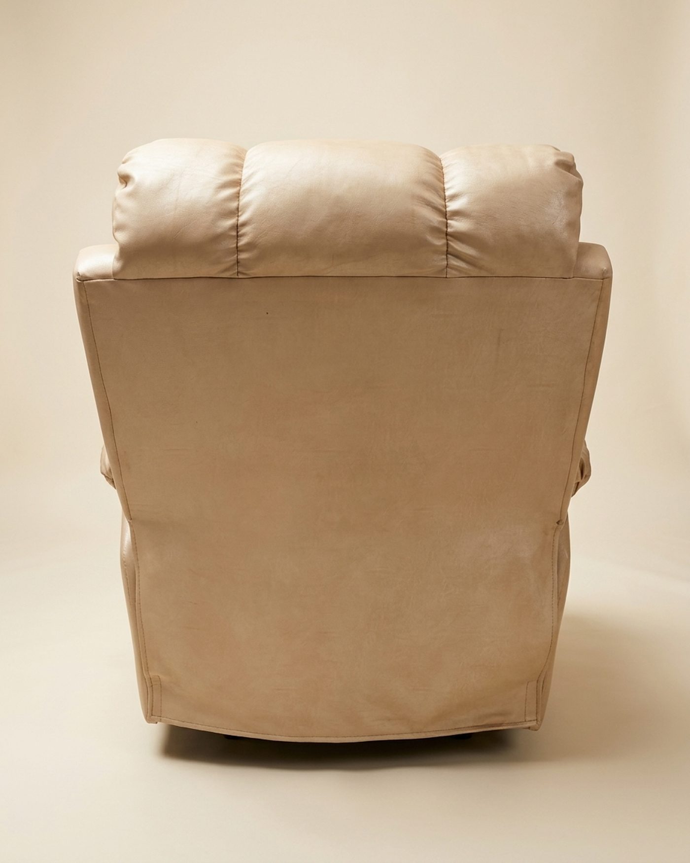 Ivory leather recliner, view 2