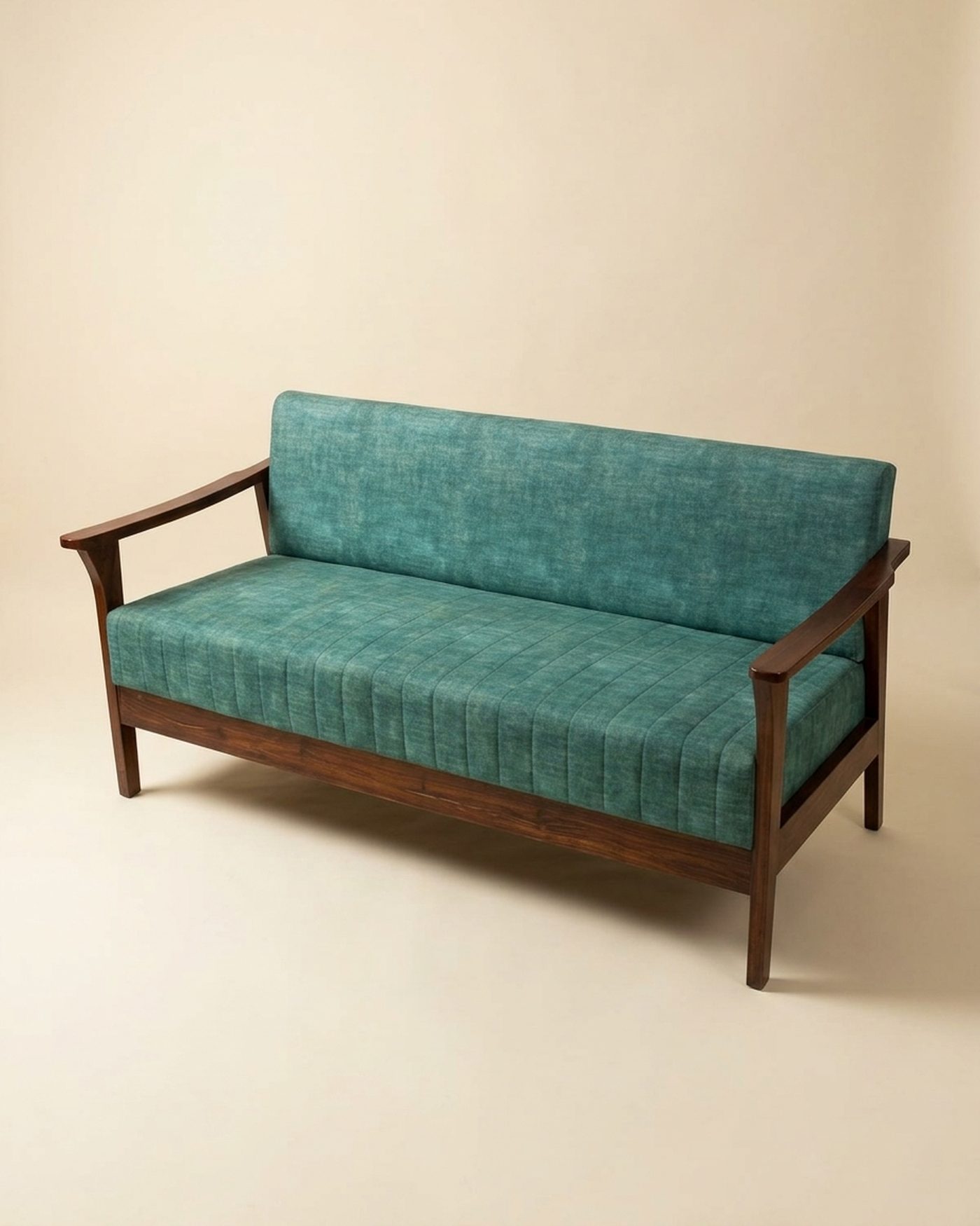 Jade wooden-frame sofa, studio photo