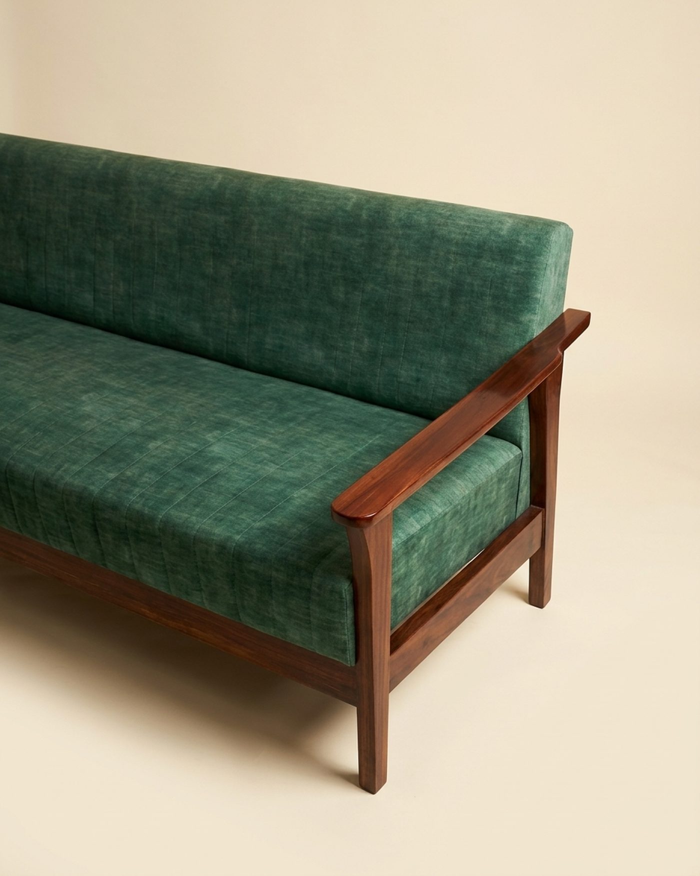 Jade wooden-frame sofa, view 2