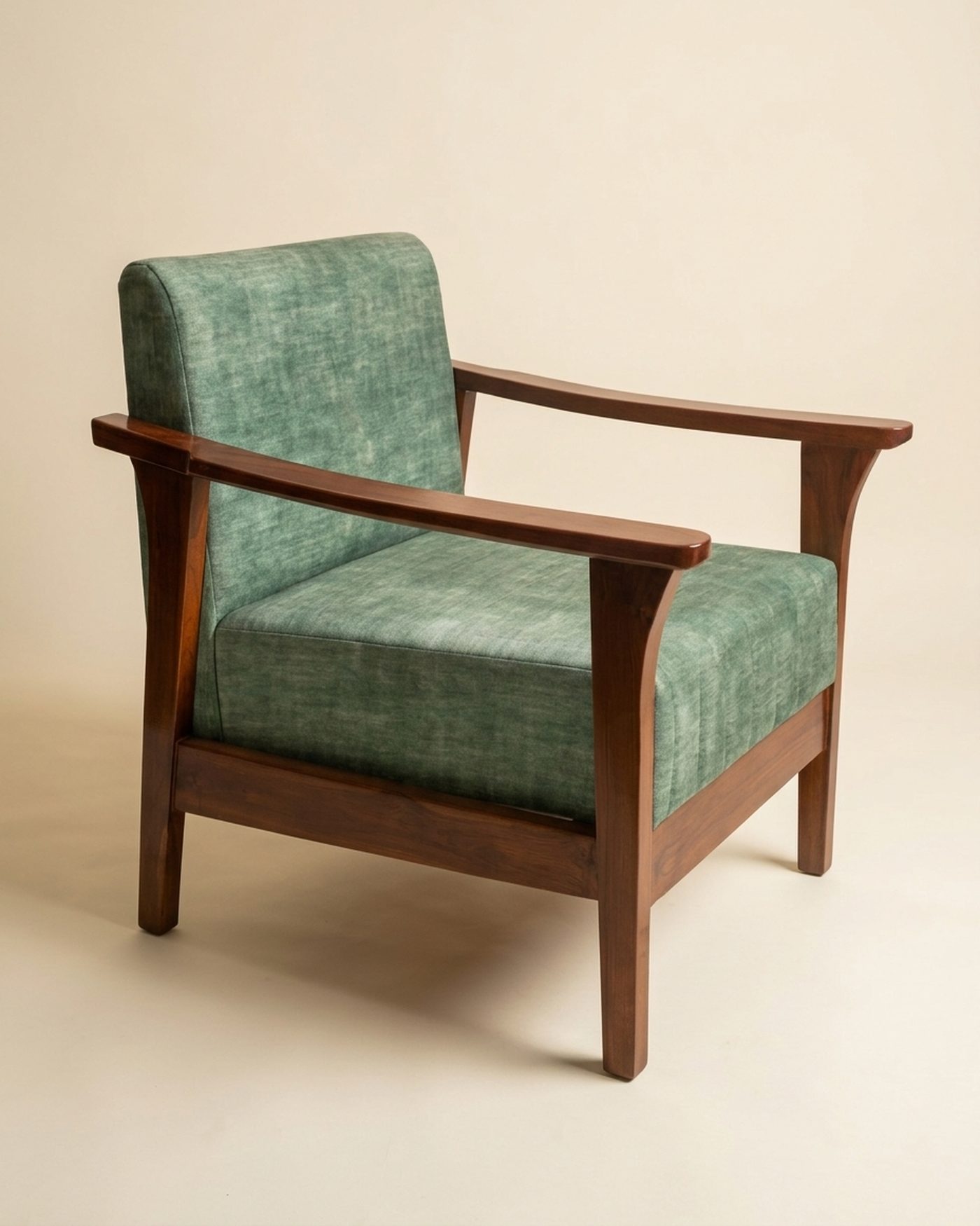 Jade wooden-frame sofa, view 3