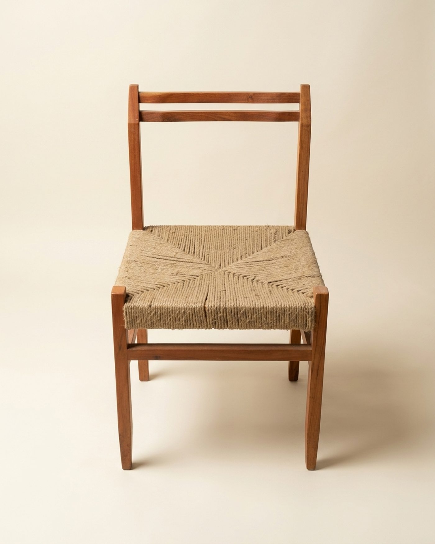 Jute rush-seat chair, view 2