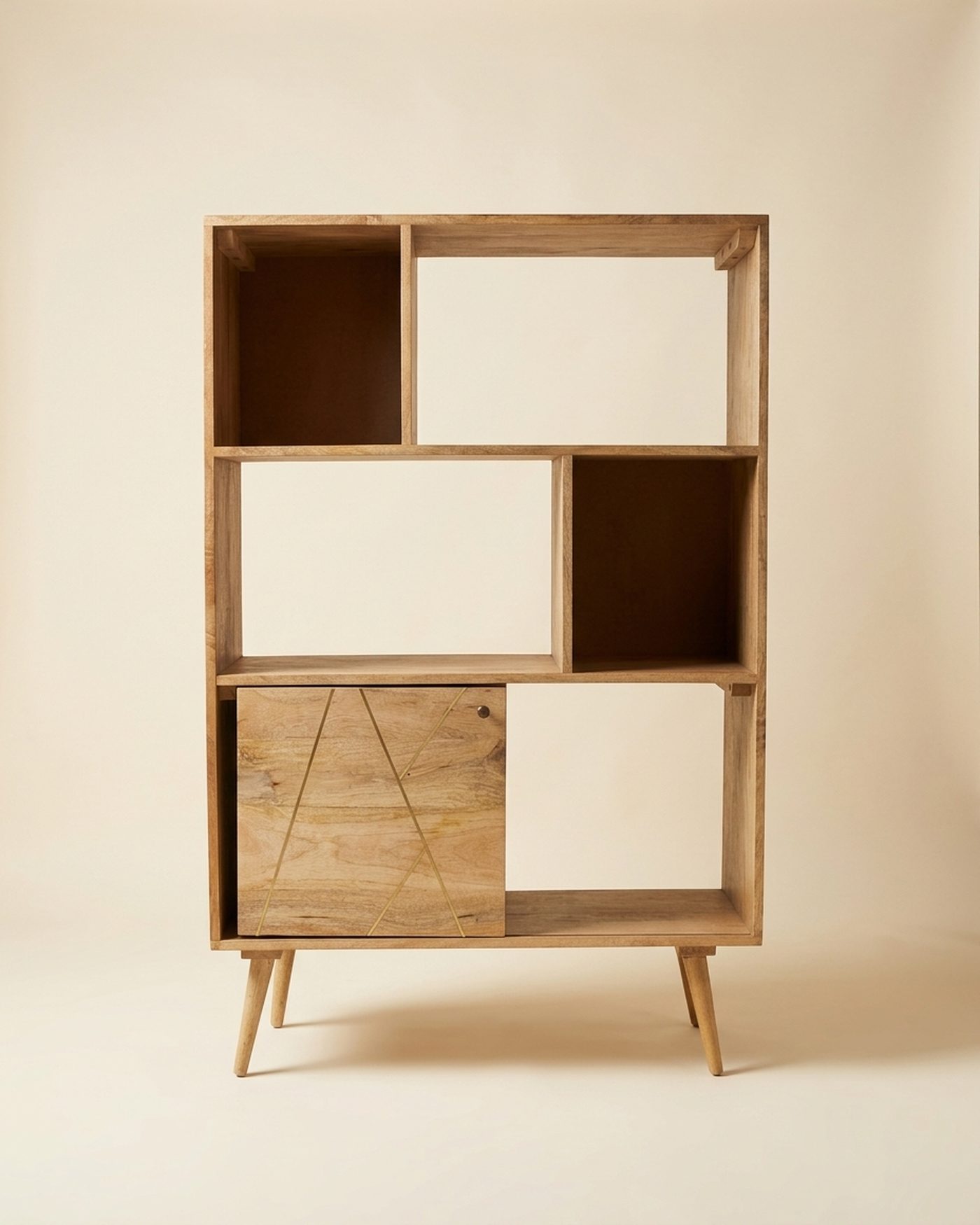 Ladder bookshelf, studio photo