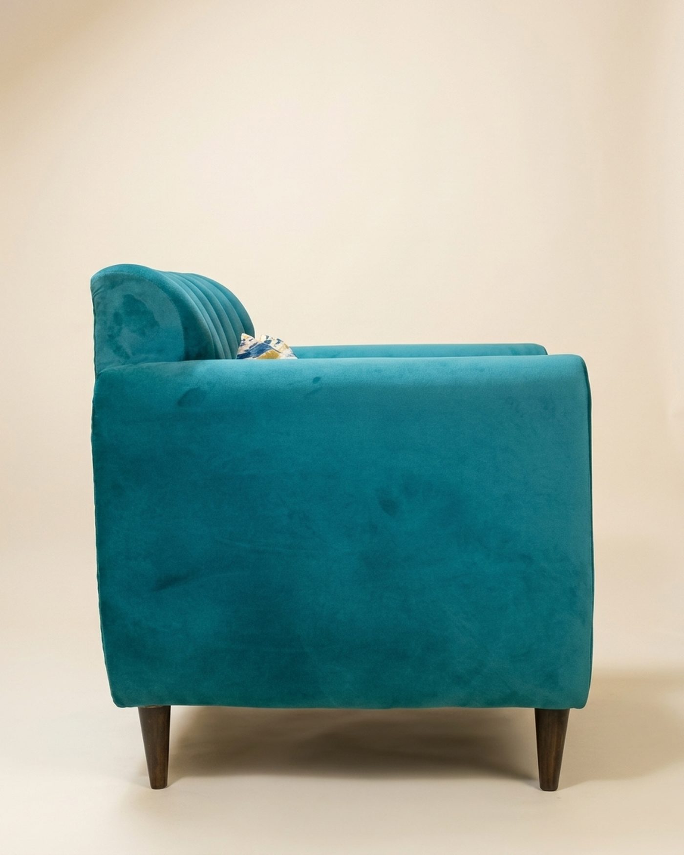 Lagoon velvet armchair, view 2