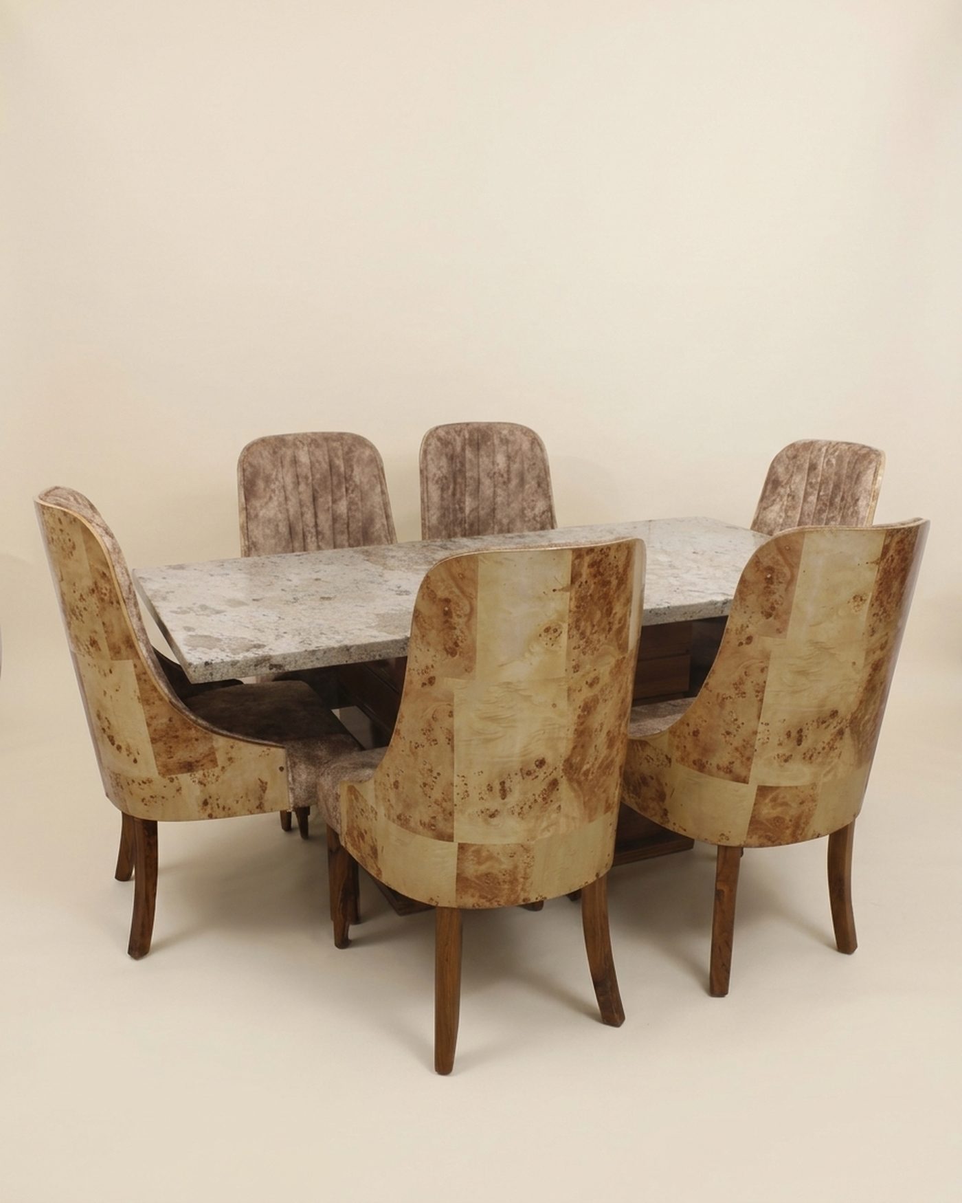 Marble Six marble dining set, view 2