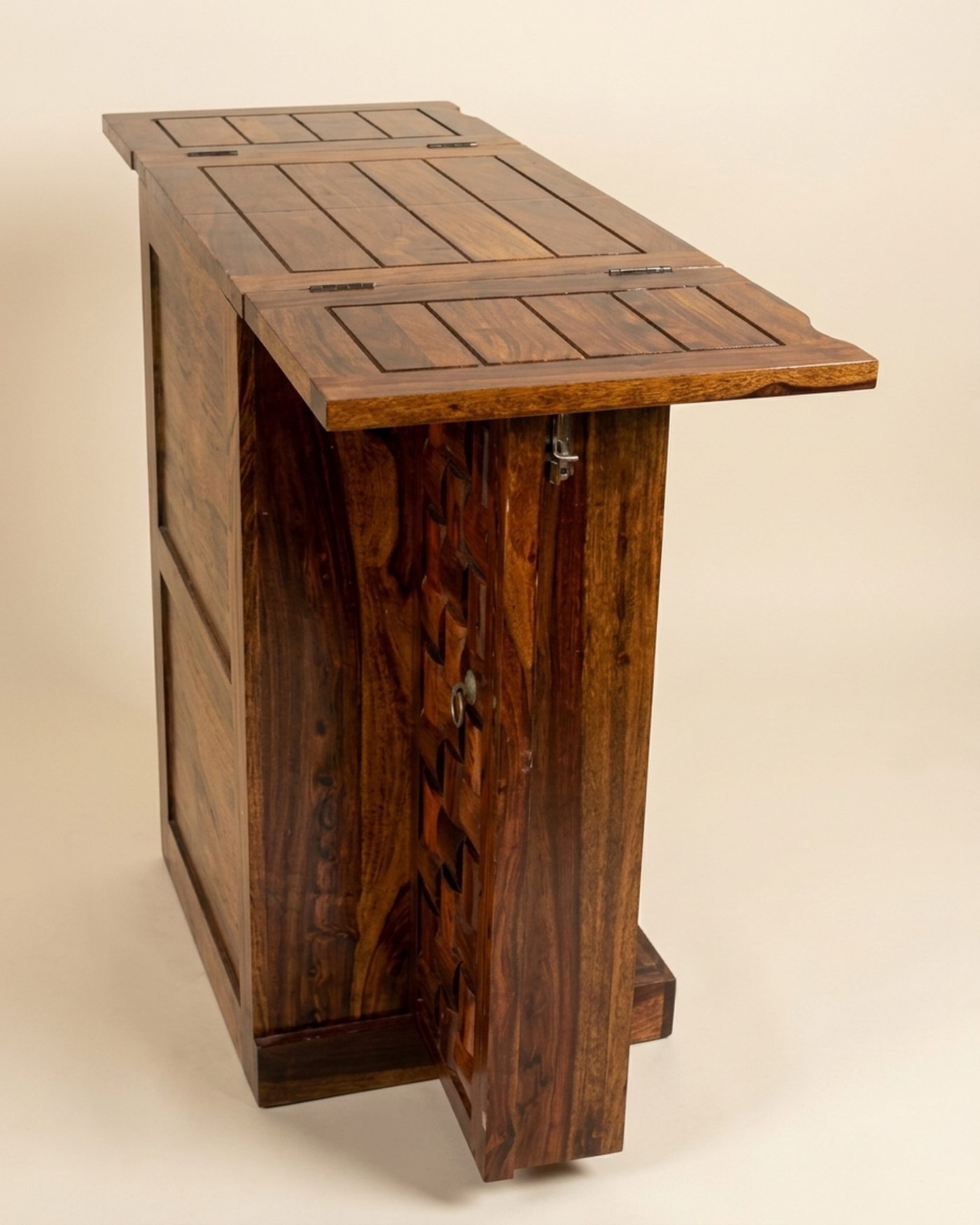 Mosaic Block carved cabinet, view 3