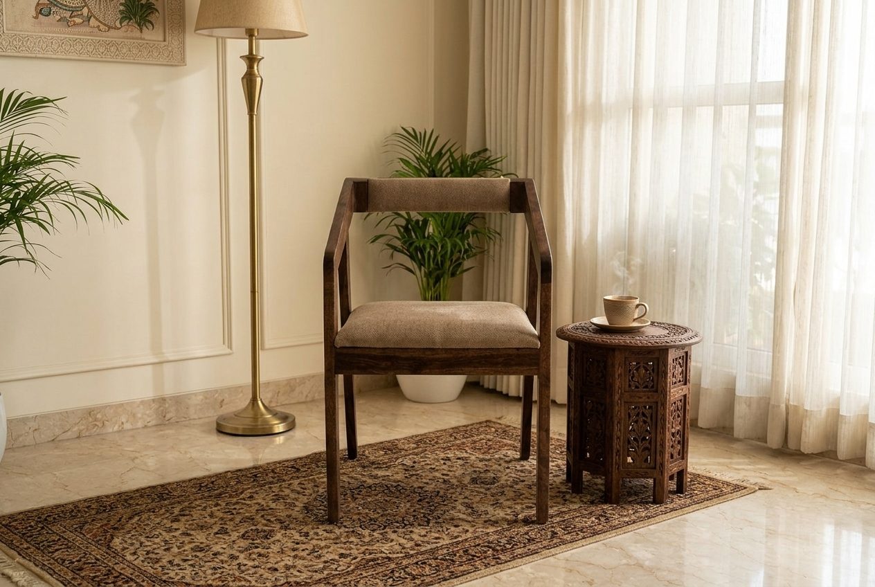 Nook armchair in a styled room