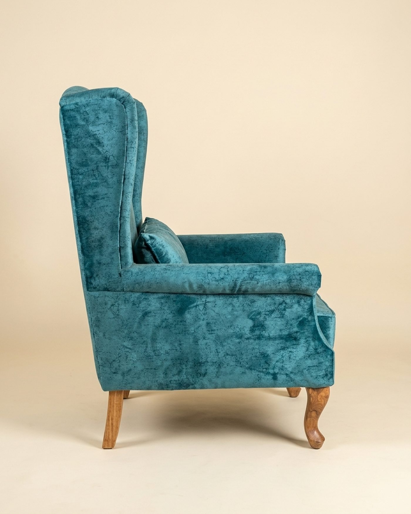 Peacock tufted wingback, view 2