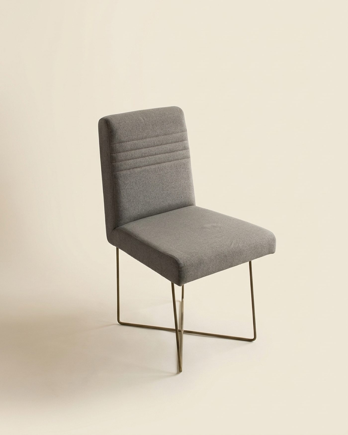 Pewter dining chair, view 2