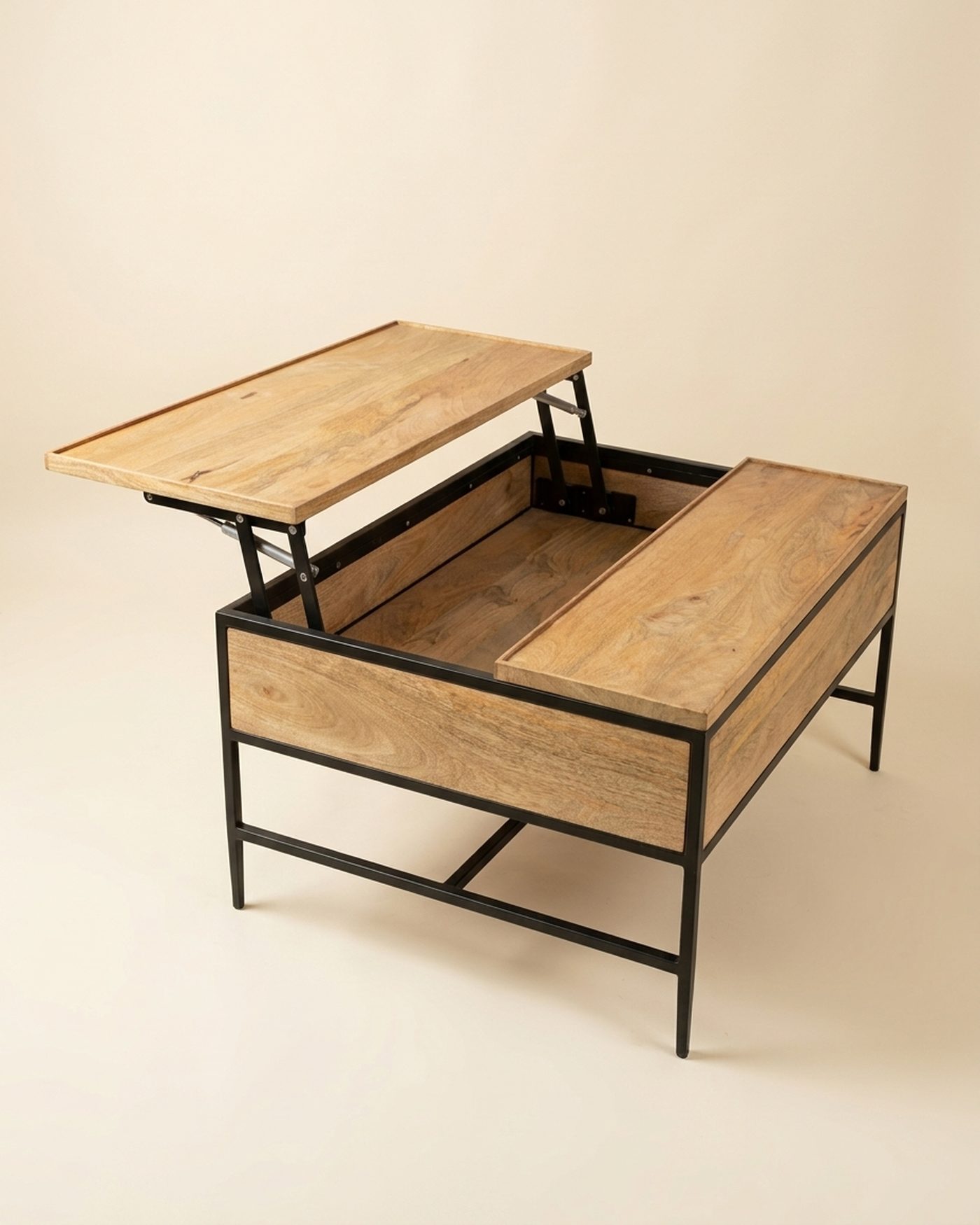 Plank coffee table, view 2