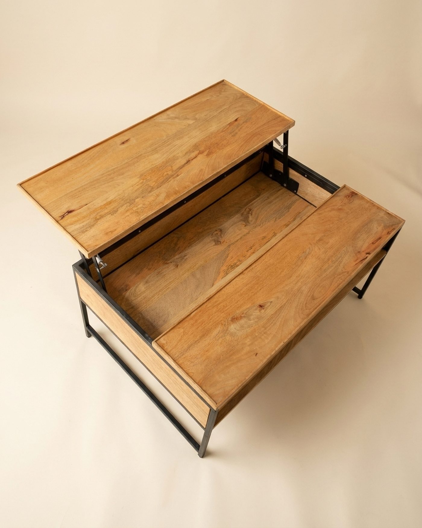 Plank coffee table, view 3