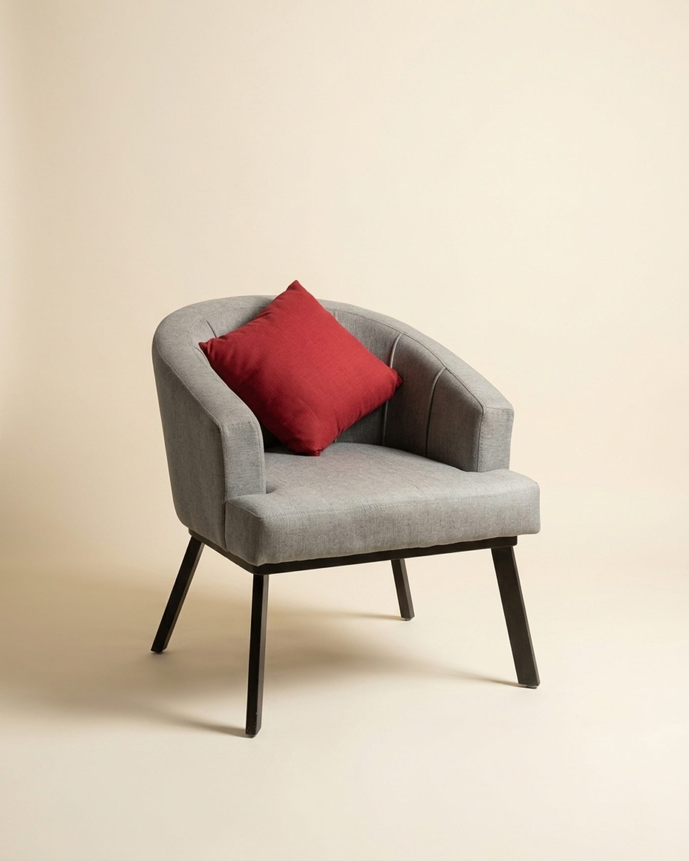 Ruby tub armchair, studio photo