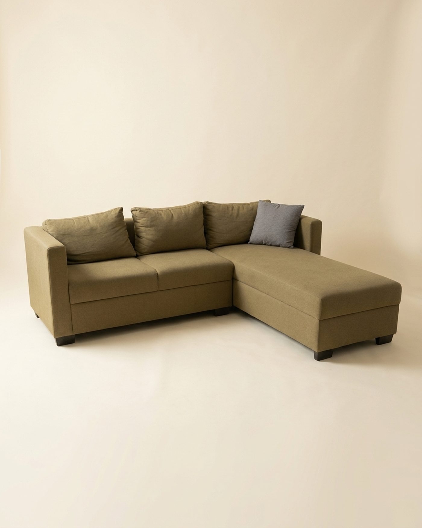 Sable l-shaped sofa, studio photo