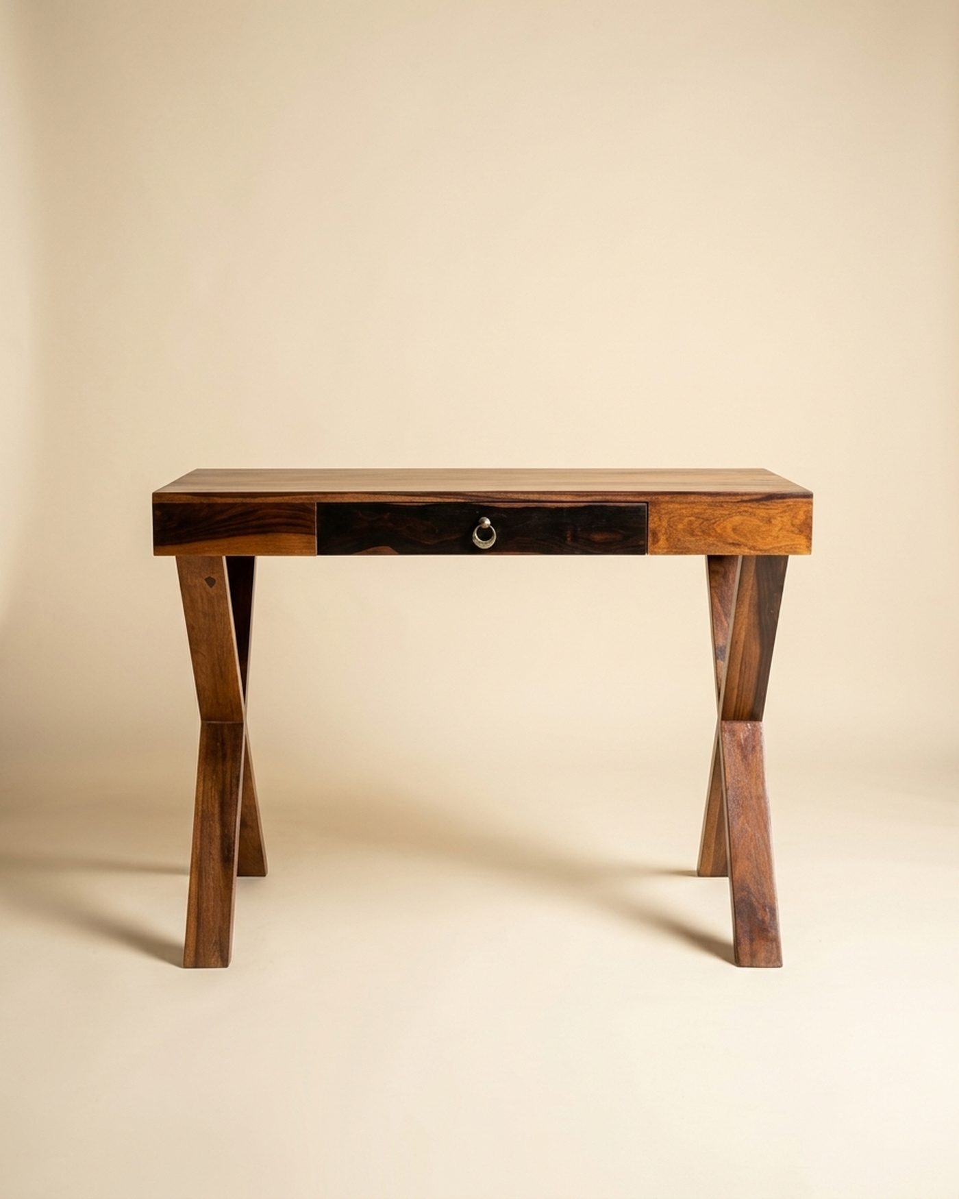 Scissor x-leg desk, studio photo