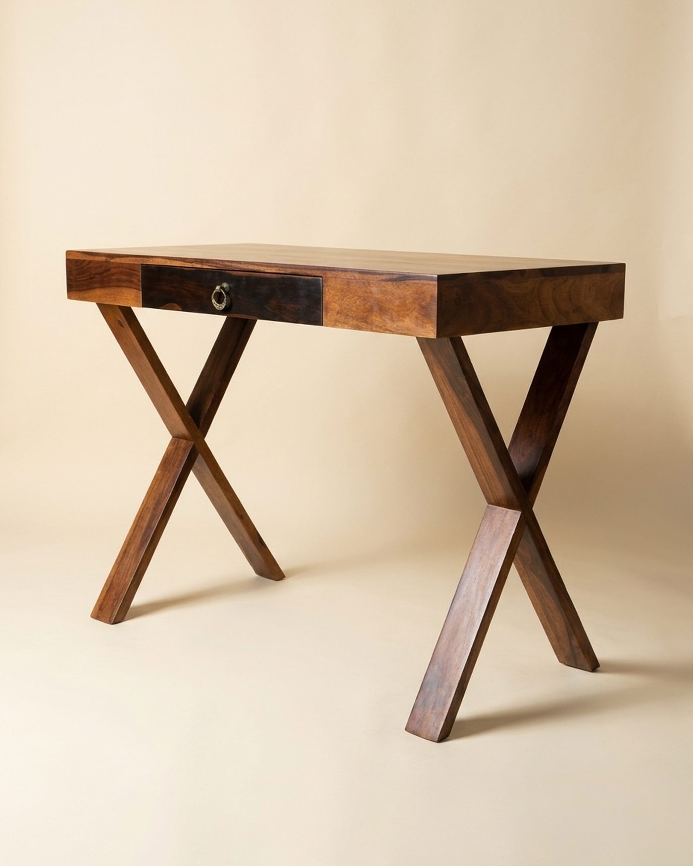 Scissor x-leg desk, view 2