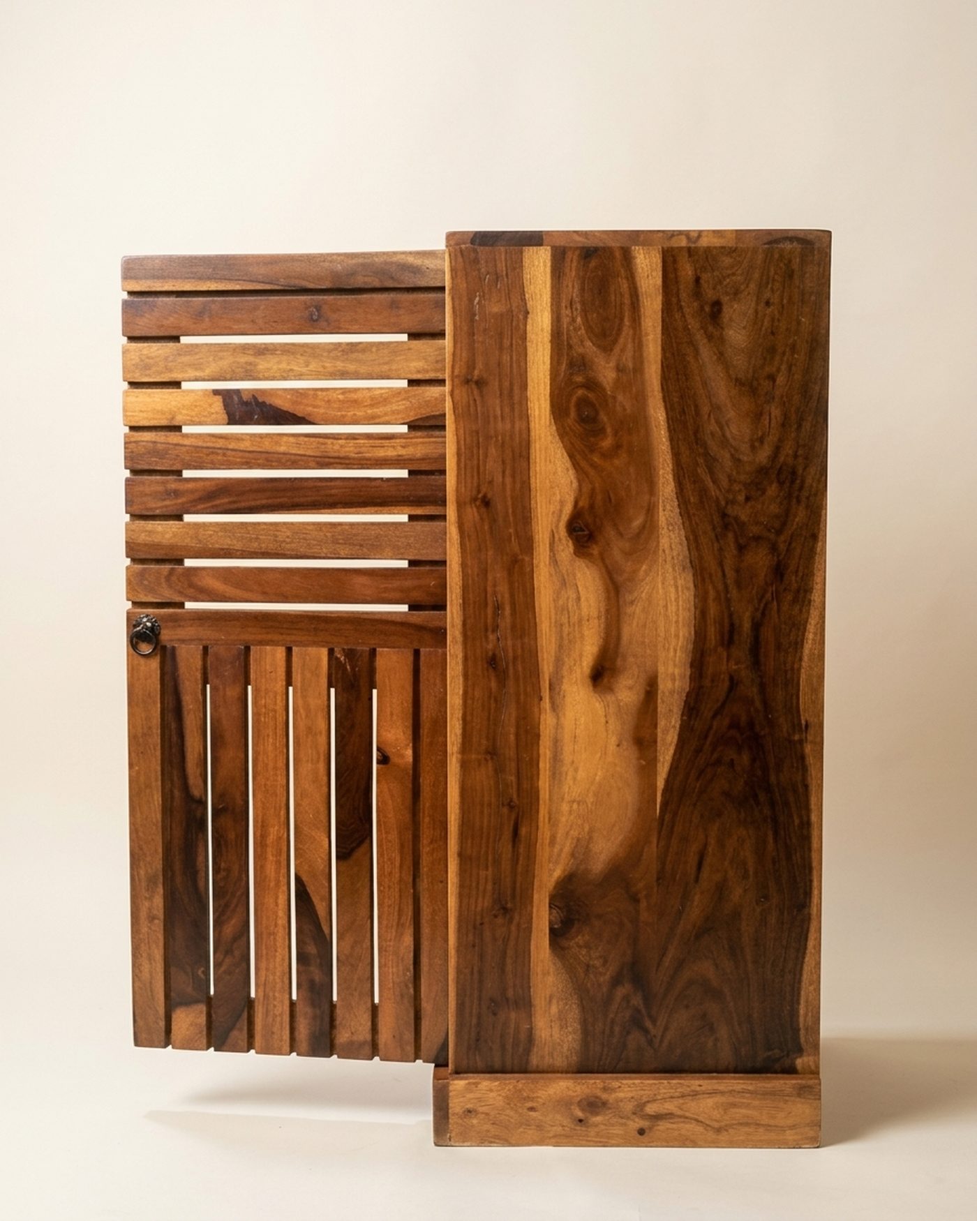 Slat tall cabinet, view 3