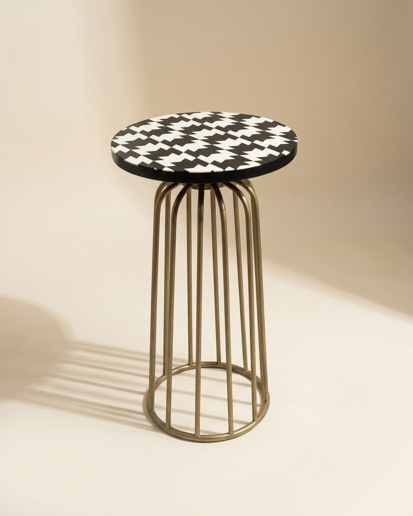 Spool side table, view 2