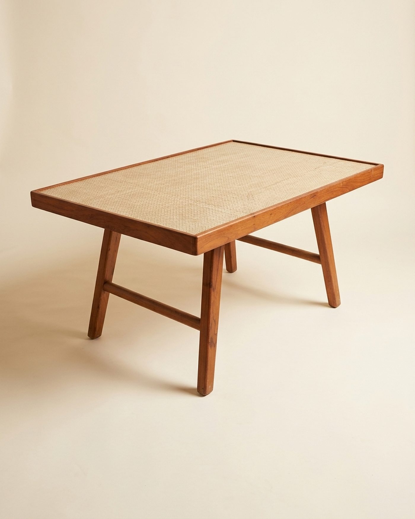Trestle dining table, studio photo