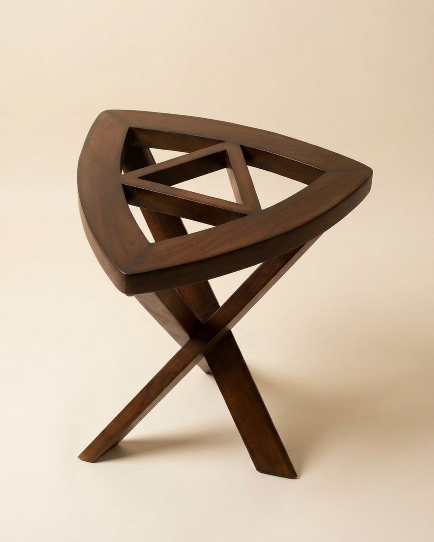 Tripod sheesham side table, studio photo