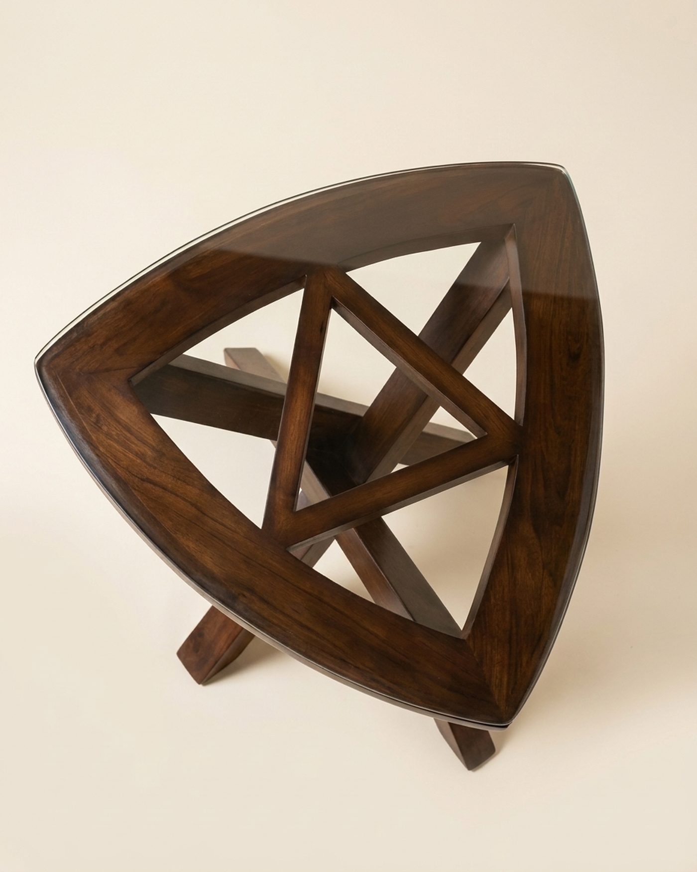 Tripod sheesham side table, view 2
