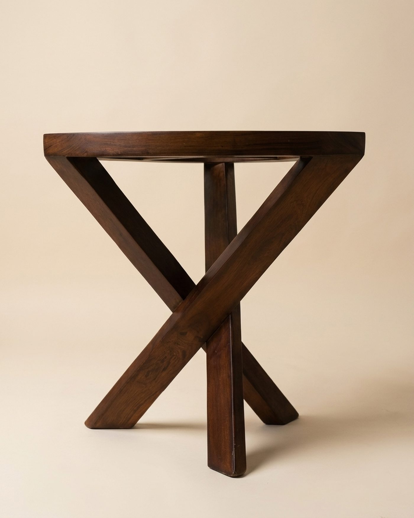 Tripod sheesham side table, view 3