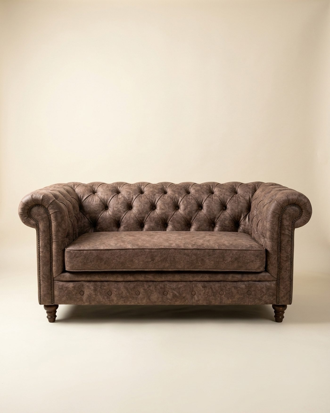 Truffle chesterfield sofa, view 2