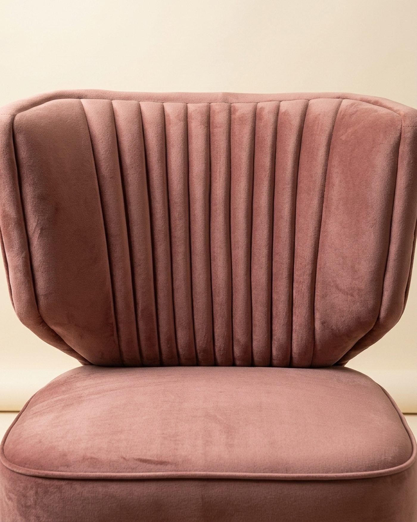 Wine velvet slipper chair, view 3