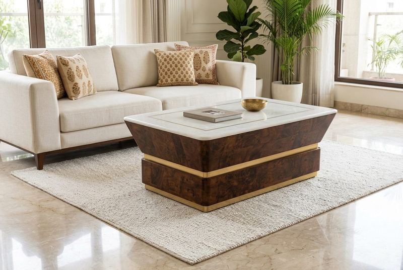 Strata coffee table in a styled room