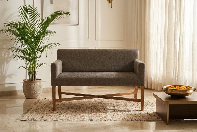 Graphite Bench bench sofa in a styled room