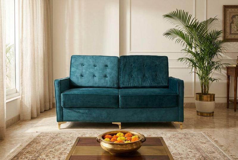 Tide two-seat sofa in a styled room
